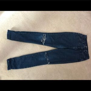 BDG super high waisted jeans with ripped knees